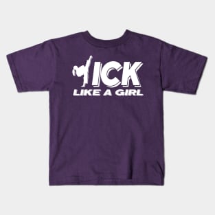Kick Like A Girl Kids T-Shirt